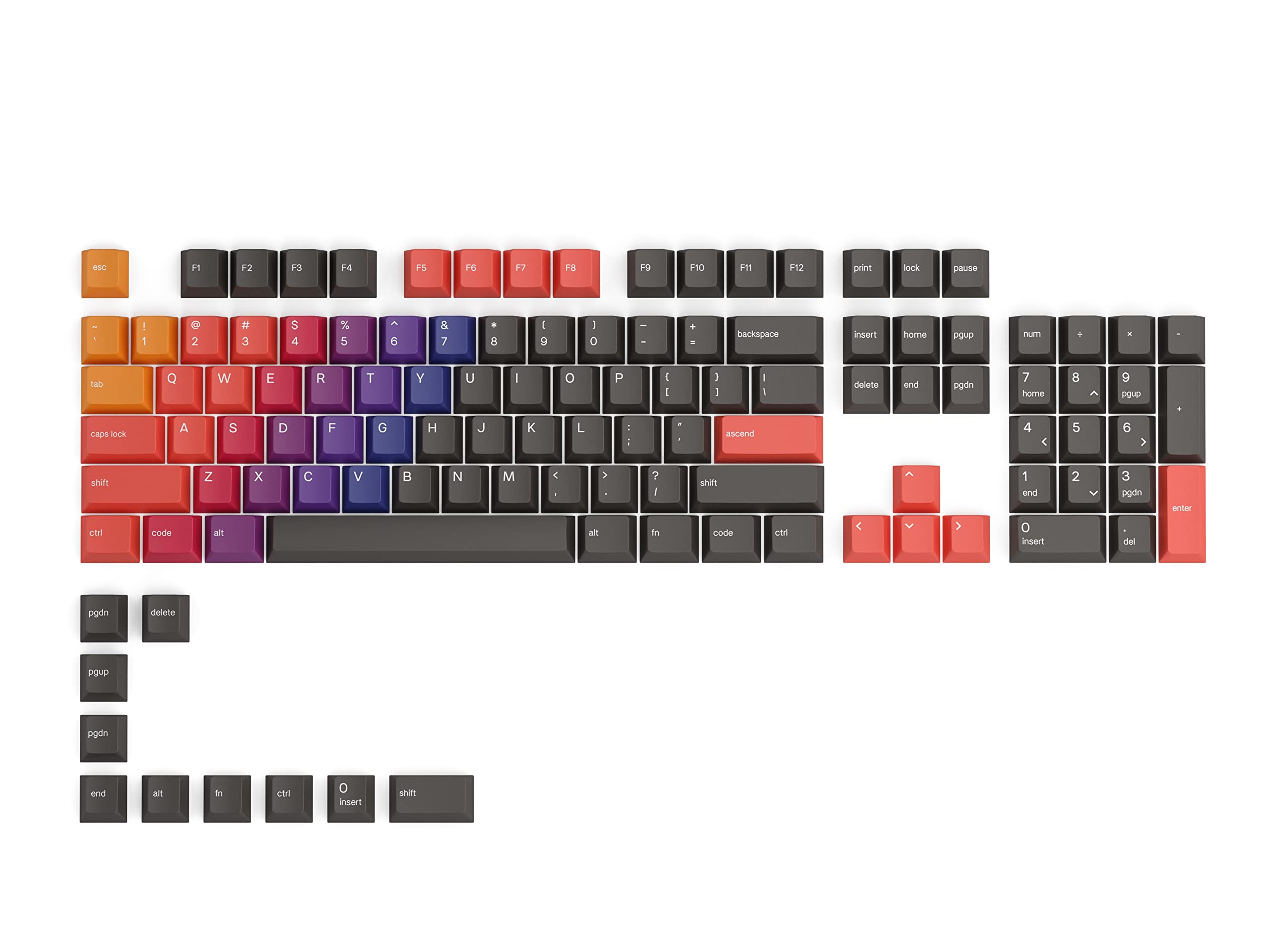 Glorious PBT Celestial Fire ANSI Mechanical Keycaps GMMK(114 Keys) Glorious PBT Celestial Fire ANSI Mechanical Keycaps GMMK(114 Keys)